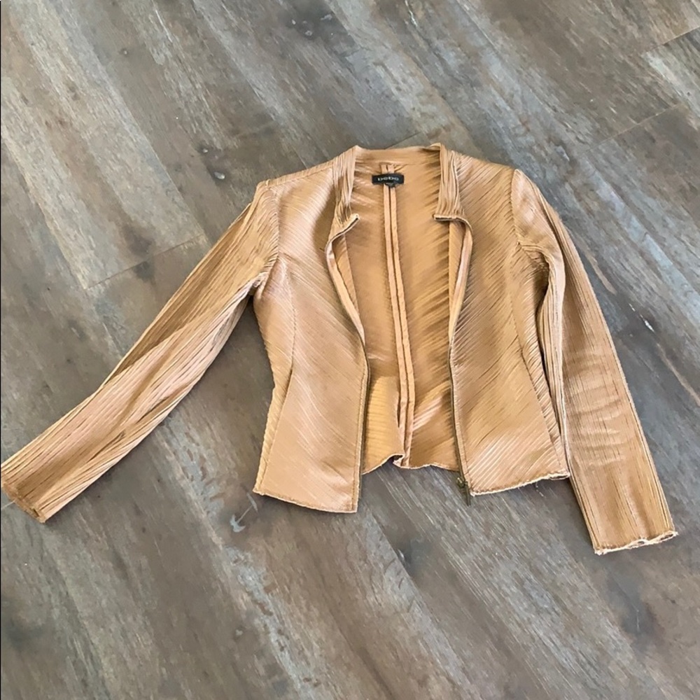 Bebe vintage tan leather jacket